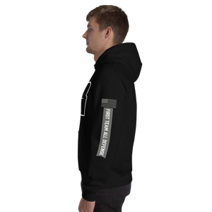 FIRST TEAM ALL DEFENSE Oregon Outline With White Ink ACOG Gildan Unisex Hoodie