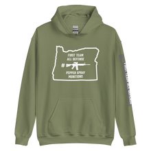 Load image into Gallery viewer, FIRST TEAM ALL DEFENSE Oregon Outline With White Ink ACOG Gildan Unisex Hoodie