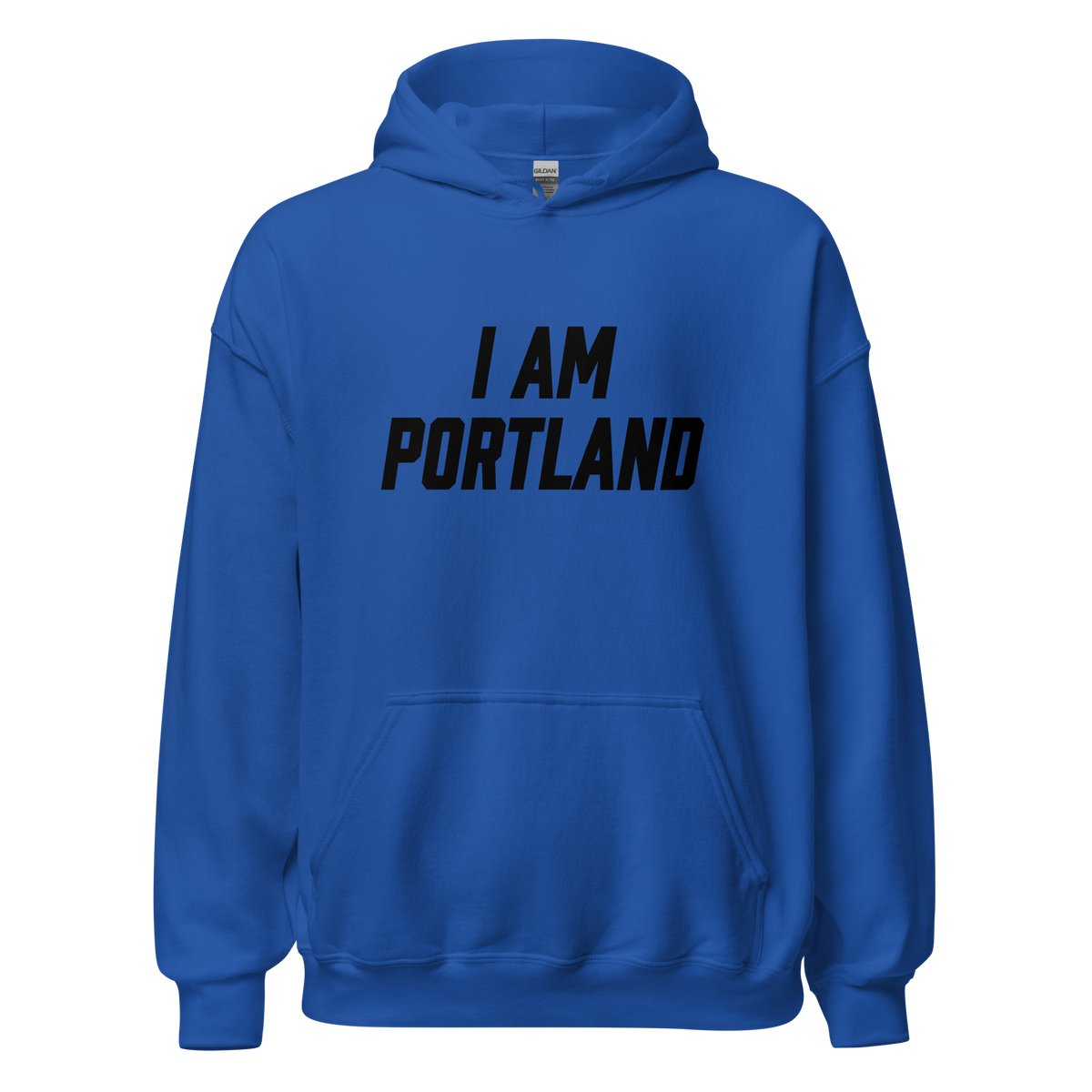 I AM PORTLAND Black Print Hoodie – STONEJAX