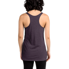 Load image into Gallery viewer, Ax Girl Pink White with Red Axes ROLLMAKERS on Vintage Purple Women&#39;s Racerback Tank