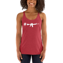 Load image into Gallery viewer, Hashtag ACOG on Red Women&#39;s Racerback Tank