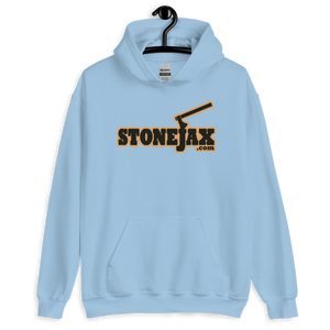 Stonejax Logo on Light Blue Hoodie