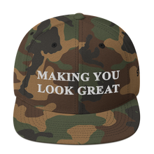 Load image into Gallery viewer, MAKING YOU LOOK GREAT First Gen Stonejax Snapback Hat With Green Undervisor