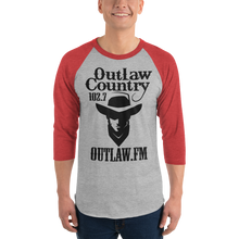 Load image into Gallery viewer, Outlaw Country NEW LOGO 3/4 Sleeve Shirt Heather Grey Primary Color