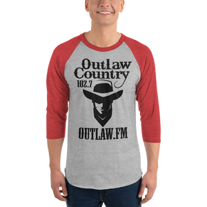 Outlaw Country NEW LOGO 3/4 Sleeve Shirt Heather Grey Primary Color
