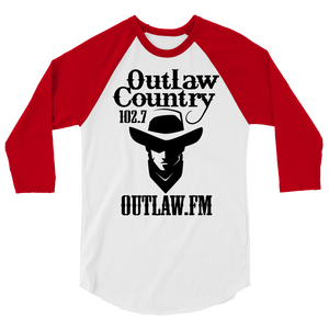 Outlaw Country NEW LOGO 3/4 Sleeve Shirt Solid White Primary Color