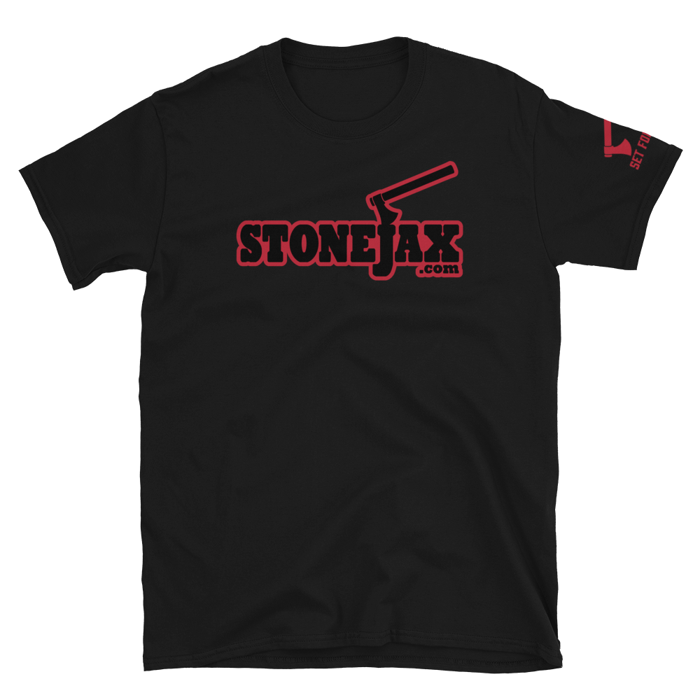 STONEJAX LOGO WITH RED HIGHLIGHT SET FOR STUN Multiple T-Shirt Colors To Choose From