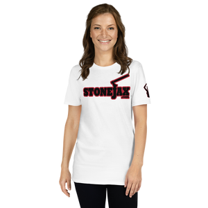STONEJAX LOGO WITH RED HIGHLIGHT AND AX GIRL LOGO Multiple T-Shirt Colors To Choose From