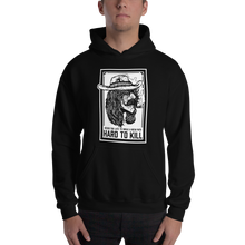 Load image into Gallery viewer, Tired Cowboy Hard To Kill on Black Hoodie