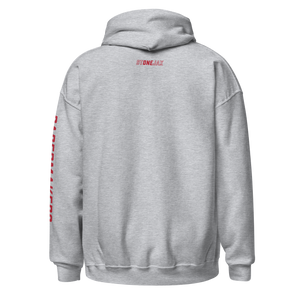 FEAR NO DOJO RED AX PAPERMAKERS on sleeve Unisex Hoodie