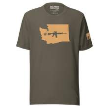 Load image into Gallery viewer, Hashtag ACOG Washington on Army Green T-Shirt