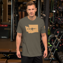 Load image into Gallery viewer, Hashtag ACOG Washington on Army Green T-Shirt