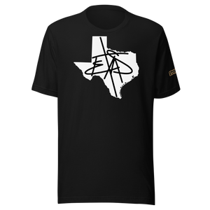 TEXAS WHITE AND BLACK Art With Words Unisex T-Shirt