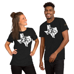 TEXAS WHITE AND BLACK Art With Words Unisex T-Shirt