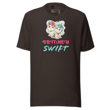 Load image into Gallery viewer, BRITNEY SWIFT UNICORNS Unisex T-Shirt - Multiple DARK SOLID Colors To Choose From