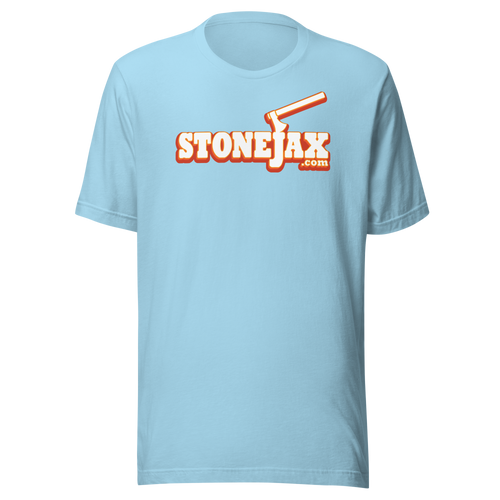 Stonejax Logo on Ocean Blue T-Shirt