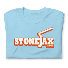 Load image into Gallery viewer, Stonejax Logo on Ocean Blue T-Shirt