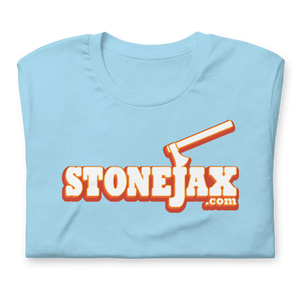 Stonejax Logo on Ocean Blue T-Shirt