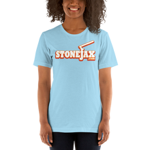 Load image into Gallery viewer, Stonejax Logo on Ocean Blue T-Shirt