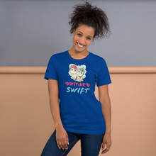 Load image into Gallery viewer, BRITNEY SWIFT UNICORNS Unisex T-Shirt - Multiple DARK SOLID Colors To Choose From