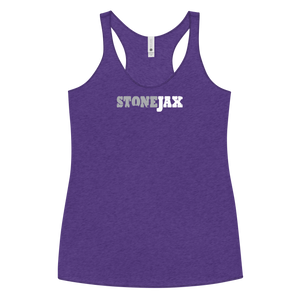 Stonejax Tolo Logo on Purple Women's Racerback Tank