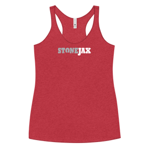 Stonejax Tolo Logo on Red Women's Racerback Tank