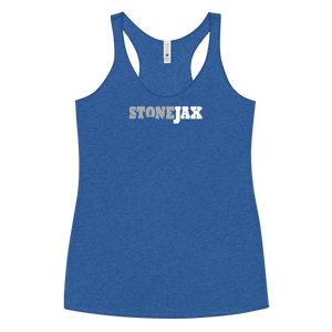 Stonejax Tolo Logo on Royal Blue Women's Racerback Tank