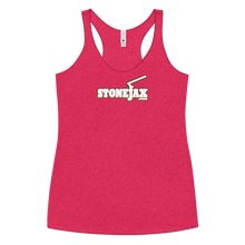 Load image into Gallery viewer, Stonejax Logo on Pink Women&#39;s Racerback Tank