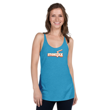 Load image into Gallery viewer, Stonejax Logo on Turquoise Women&#39;s Racerback Tank