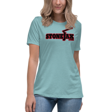 Load image into Gallery viewer, STONEJAX LOGO WITH RED HIGHLIGHT Women&#39;s Relaxed T-Shirt