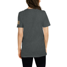 Load image into Gallery viewer, Gambling Gary Crest on Dark Heather T-Shirt