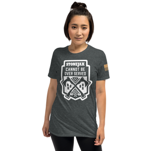 Cannot Be Over Served Crest on Dark Heather T-Shirt