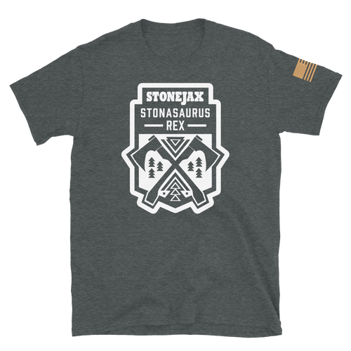 Stonasaurus Rex Crest on Dark Heather T-Shirt