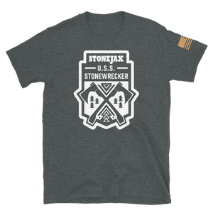 USS Stonewrecker Crest on Dark Heather T-Shirt