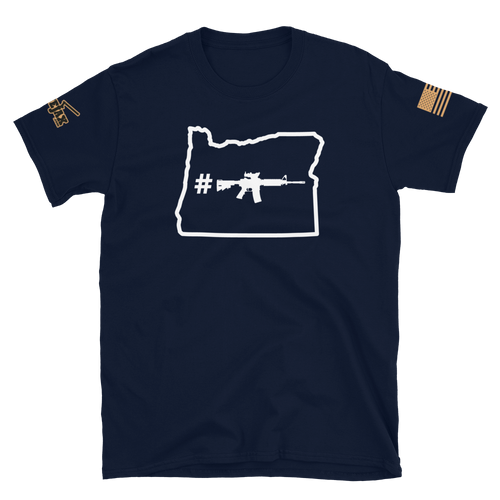 Hashtag ACOG Oregon on Navy T-Shirt