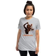 Load image into Gallery viewer, Ax Girl Black Orange GO PANTHERS on Sport Grey T-Shirt