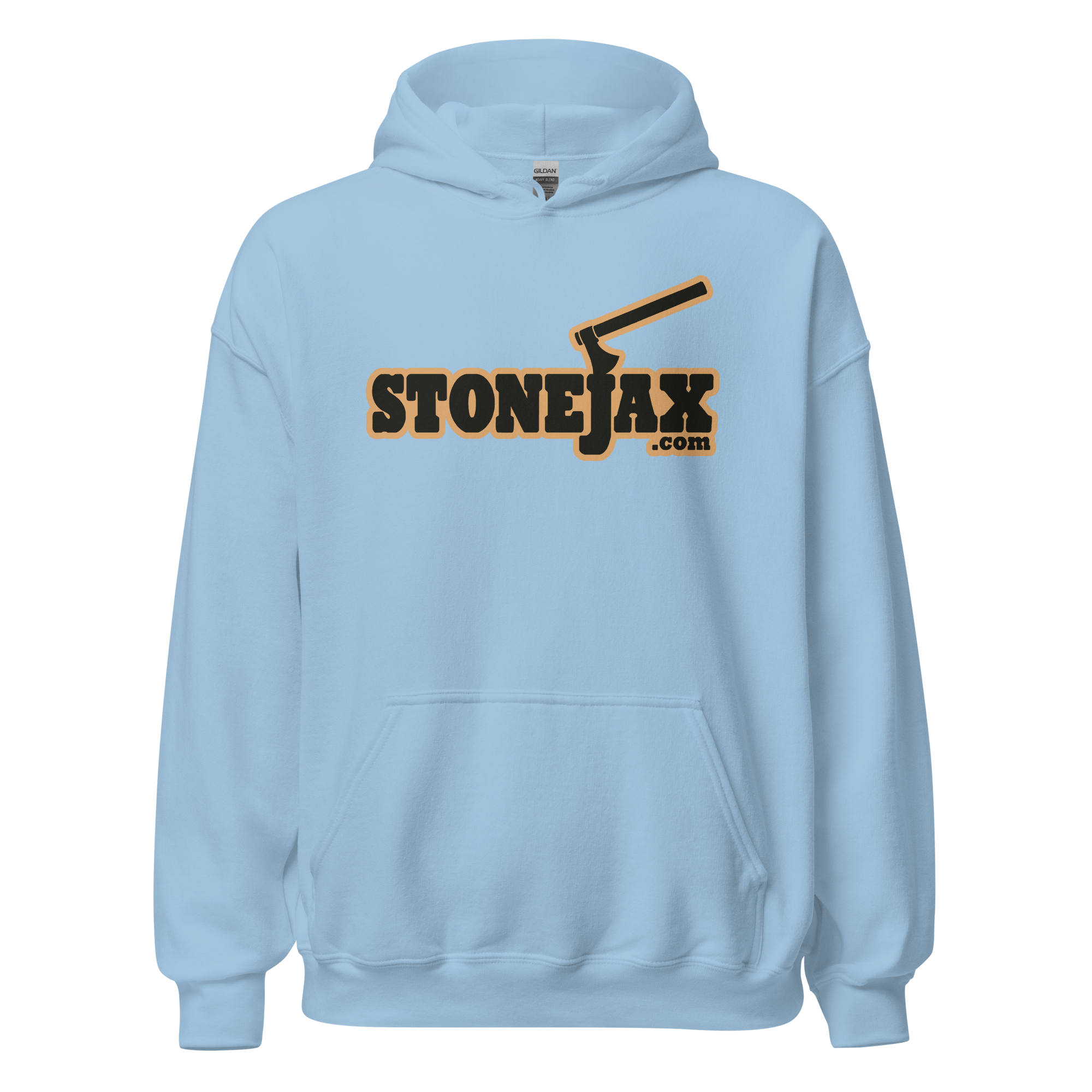 Stonejax Logo on Light Blue Hoodie – STONEJAX