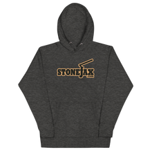 Load image into Gallery viewer, Stonejax Logo on Charcoal Heather Hoodie