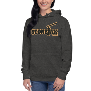 Stonejax Logo on Charcoal Heather Hoodie