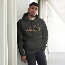 Load image into Gallery viewer, Stonejax Logo on Charcoal Heather Hoodie