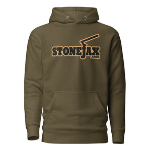 Stonejax Logo on Military Green Hoodie