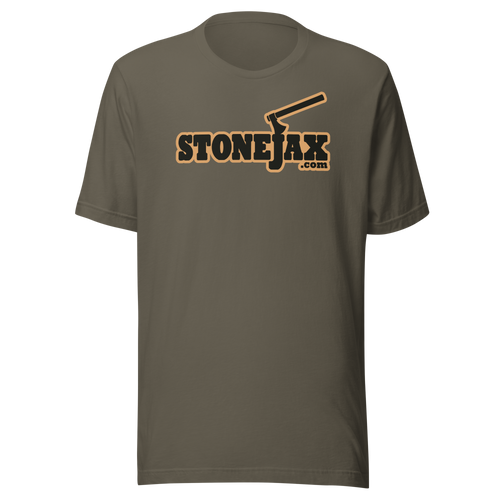 Stonejax Logo on Army Green T-Shirt